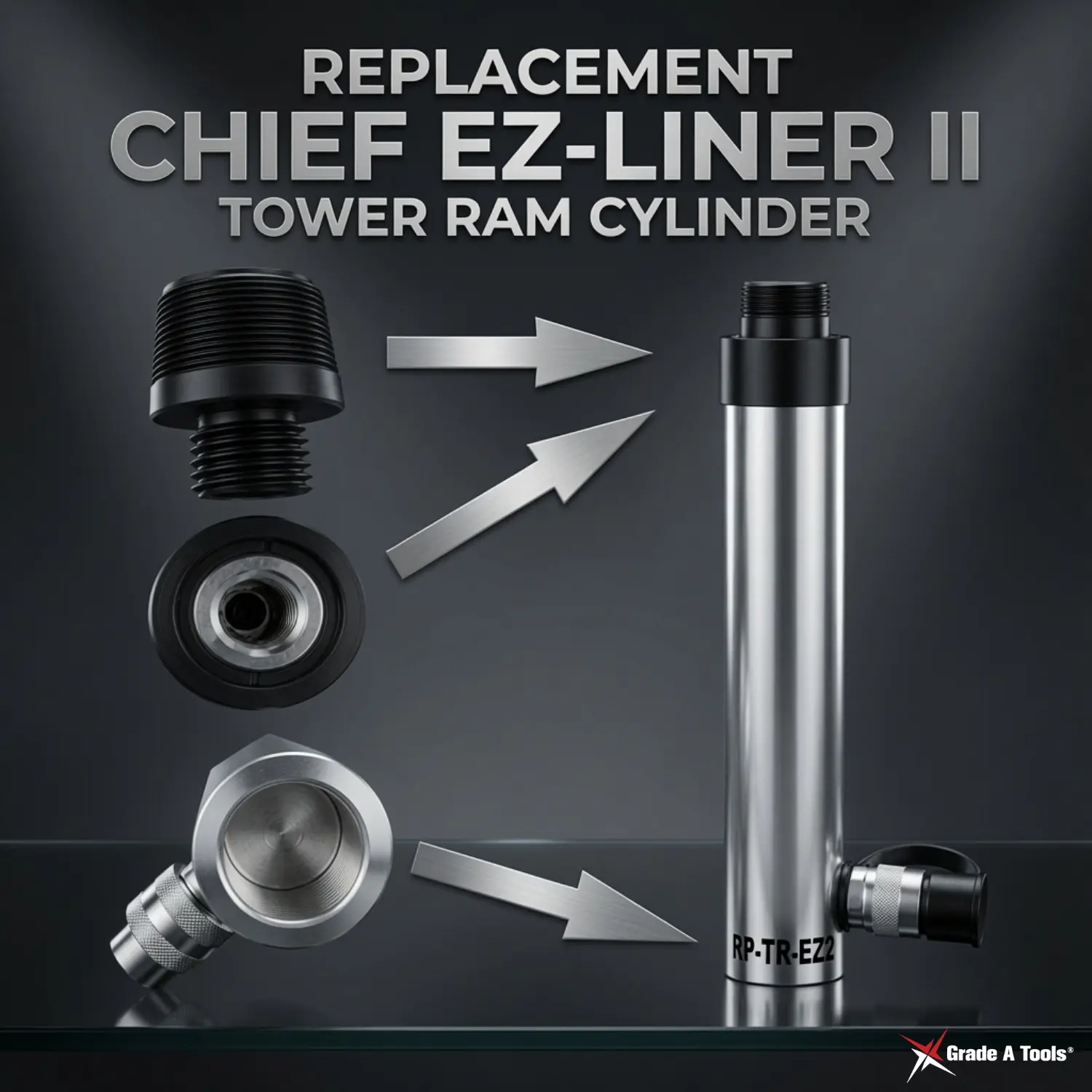 Replacement Chief EZ Liner II Tower Ram 5-Ton ram with 10