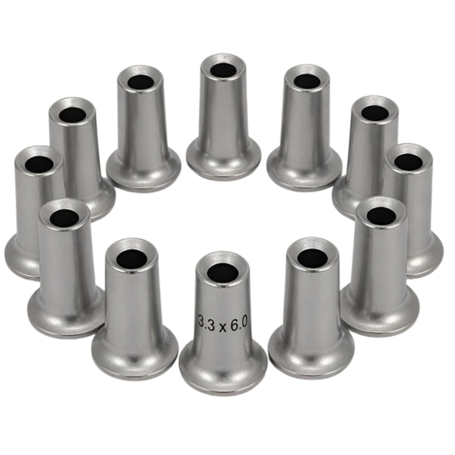 3.3mm x 6.0mm Aluminum Self Piercing Rivets, 100/Box