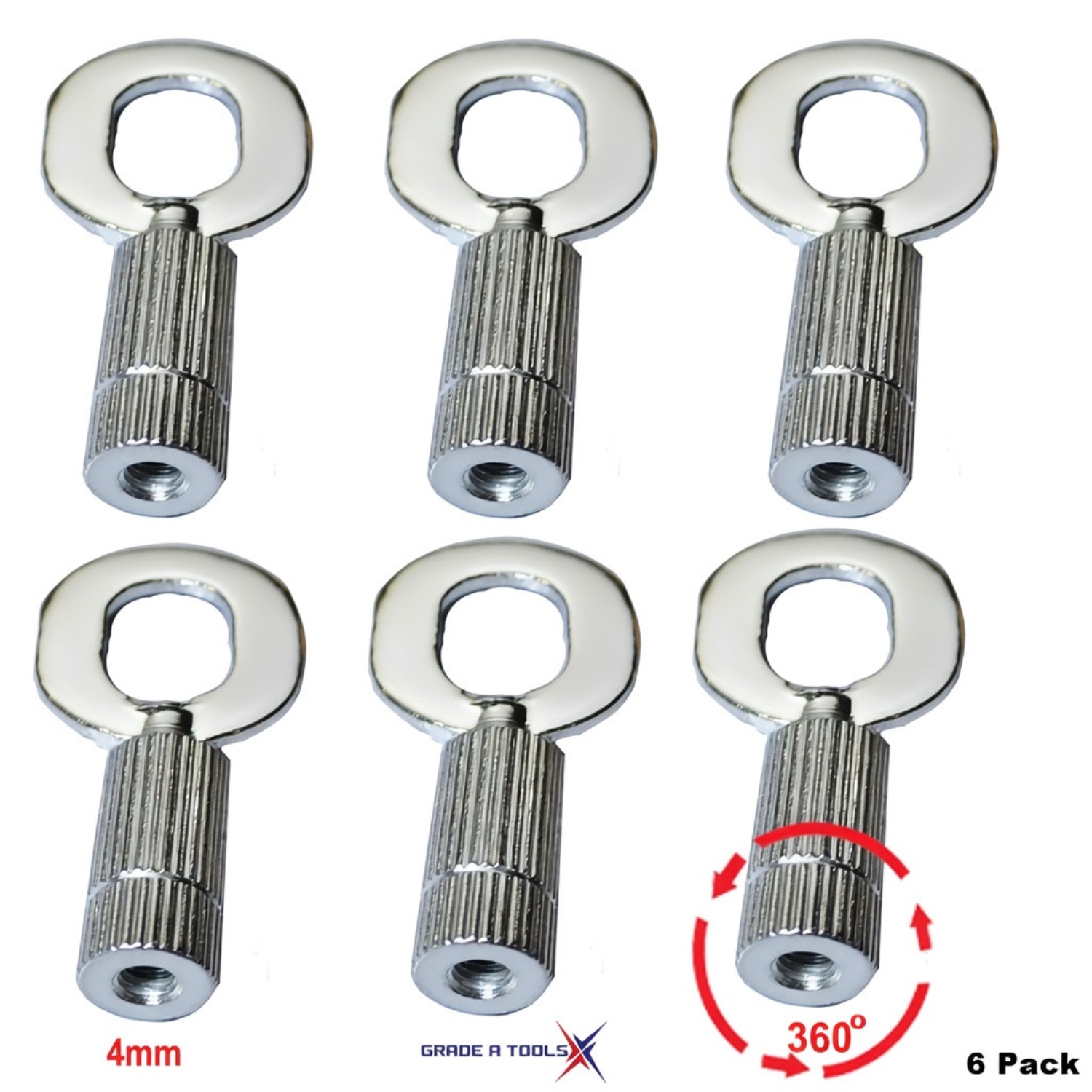 Rotating Securing Tabs Aluminum and Steel Pulling Ring Tabs - M4 X 12mm