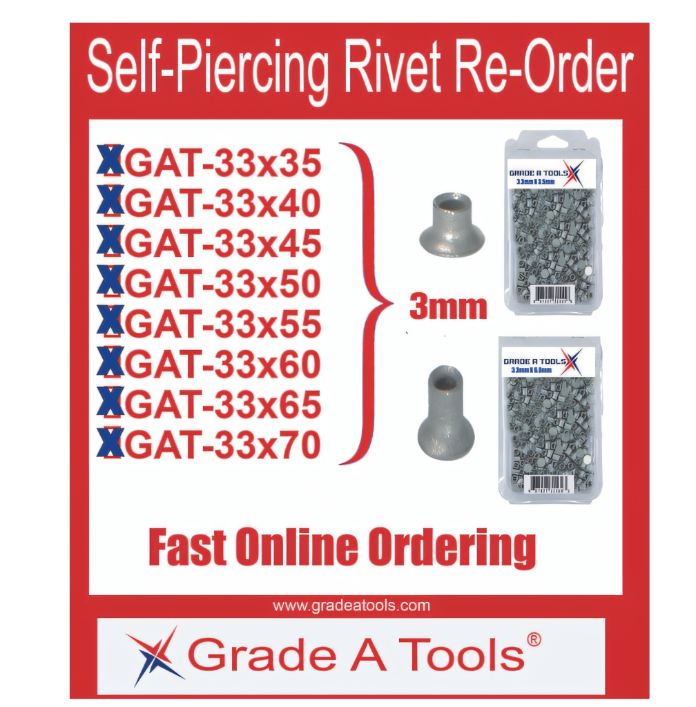 2500 Piece Self Piercing Rivet Kit
