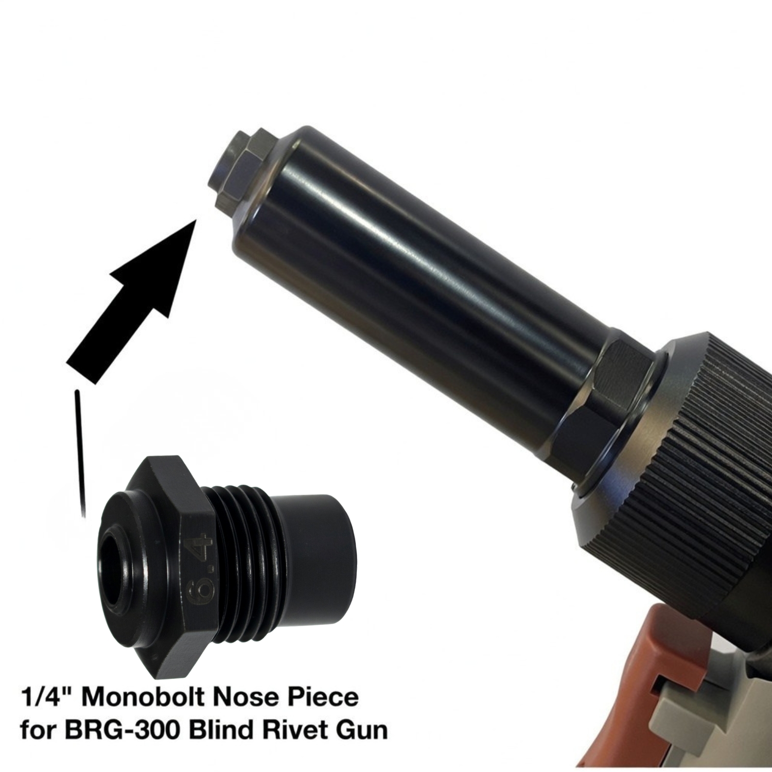 Nose Piece 6.4 Monobolt Flat - BRG-300 Blind Rivet Gun