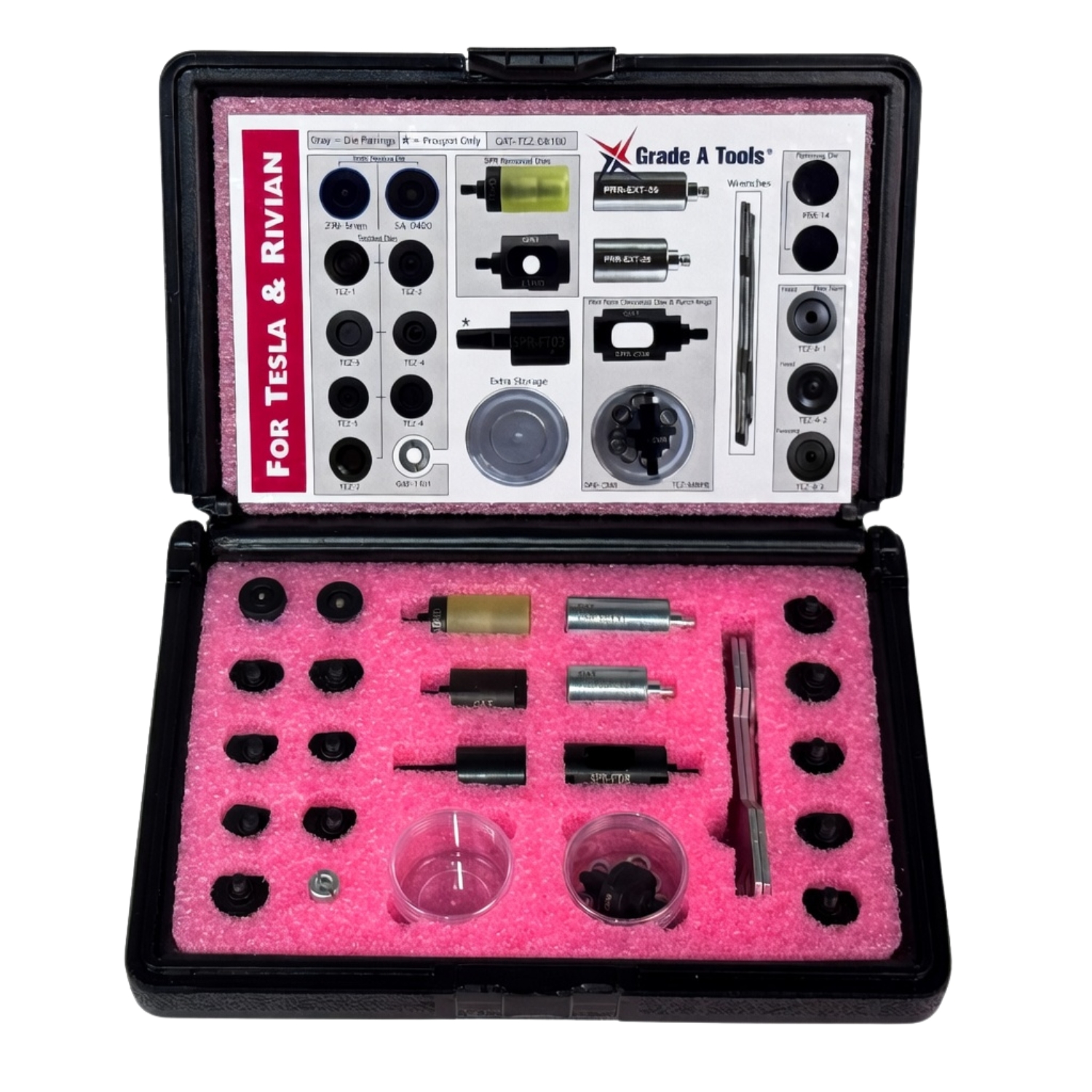SPR Rivet Die Kit - For Tesla & Rivian SPR Repairs - 24 Piece Kit