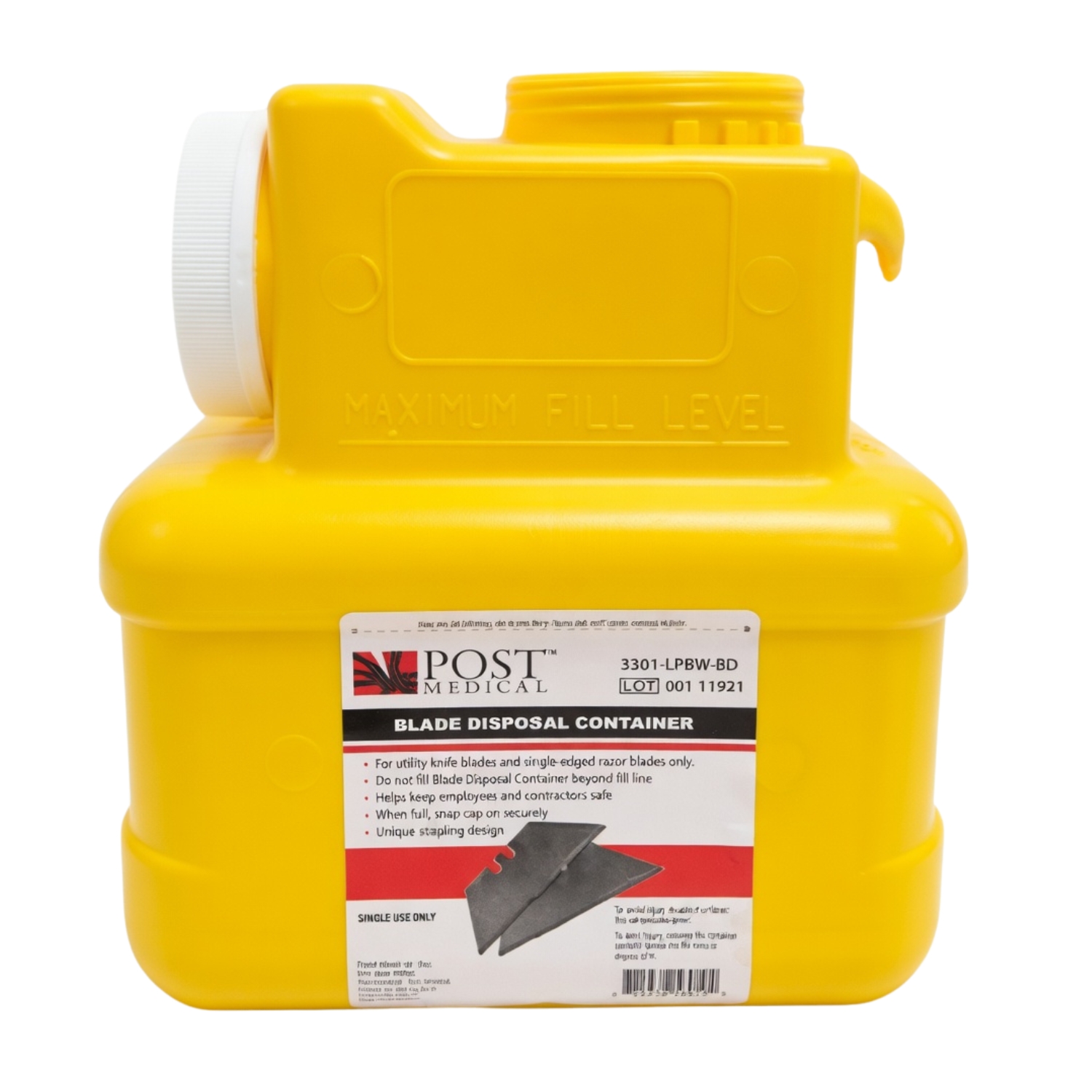 Plastic Razor Bank 1 Gallon Razor Blade Bank - Safety Device