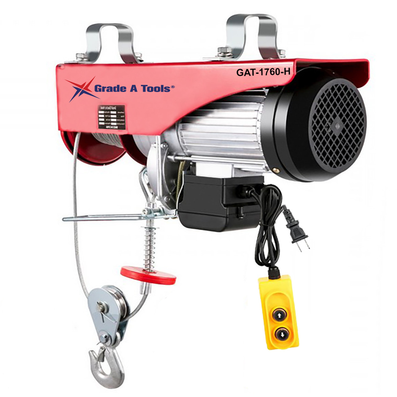 Winch Hoist - 1760 lbs, 110V with Remote, Collision, and Automotive | GradeATools.com