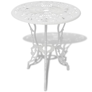 3 Piece Bistro Set Cast Aluminum White A949-42165