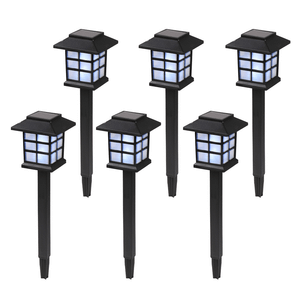 6pcs White LED Solar Lantern Torch Light Garden Landscape Lighting T575-S0671298092
