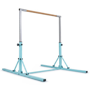 Foldable Gymnastics Bar for Kids with 3-Level Adjustable Heights-Green B593-SP38923TD