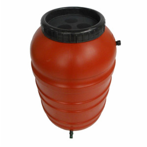 Terra Cotta Red HDPE Plastic 55-Gallon Rain Barrel with Spigot Q280-DRBFG1183469
