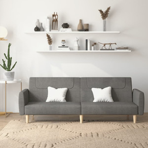 2-Seater Sofa Bed Dark Gray Fabric A949-375785