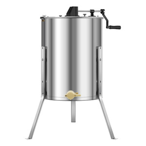 Honey Extractor, 4/8 Frame Manual Honey Spinner with Transparent Lid, Stainless Steel Honeycomb Dru E415-SDYMJJPBXG18TBE00001V0
