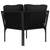 3 Piece Patio Lounge Set with Cushions Black PVC A949-48594