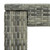 5 Piece Patio Bar Set with Cushions Poly Rattan Gray A949-3064779