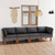 4-Seater Patio Sofa with Cushions Gray Poly Rattan A949-3059708