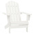 Patio Adirondack Chair with Table Solid Fir Wood White A949-315919