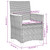 Patio Chairs with Cushions 2 pcs Gray Poly Rattan&Solid Wood A949-368721