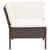 6 Piece Patio Lounge Set with Cushions Poly Rattan Brown A949-48935