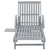 Patio Sun Lounger Gray Solid Acacia Wood A949-45939