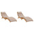 Sun Loungers with Cushions 2 pcs Taupe Solid Wood Acacia A949-3214836