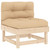 4 Piece Patio Lounge Set with Cushions Solid Wood A949-3186011