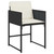 Patio Chairs with Cushions 4 pcs Black Poly Rattan A949-4007475