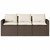 2 Piece Patio Dining Set with Cushions Brown Poly Rattan A949-366330