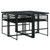 5 Piece Patio Dining Set with Cushions Black Poly Rattan A949-3295023