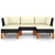 5 Piece Patio Lounge Set with Cushions Poly Rattan Black A949-3059733