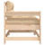 Patio Chair with Cushions Solid Wood Pine A949-825569