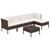 6 Piece Patio Lounge Set with Cushions Poly Rattan Brown A949-3094383