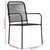 5 Piece Patio Dining Set Cotton Rope and Steel Black A949-48569