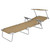 Folding Sun Lounger with Canopy Steel Taupe A949-44297