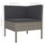  6 Piece Patio Lounge Set with Cushions Poly Rattan Gray A949-3056984