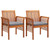 Patio Dining Chairs with Cushions 2 pcs Solid Acacia Wood A949-45970