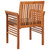 Patio Dining Chairs with Cushions 2 pcs Solid Acacia Wood A949-45970