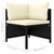 4-Seater Patio Sofa with Cushions Black Poly Rattan A949-313515