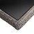 Patio Dining Table Gray Poly Rattan and Glass A949-46190