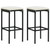  3 Piece Patio Bar Set with Cushions Poly Rattan Black A949-3064848