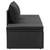 Sun Bed with Cushions Poly Rattan Black A949-46224
