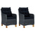  Patio Chairs with Cushions 2 pcs Poly Rattan Dark Gray A949-313316