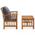  2 Piece Patio Lounge Set with Cushions Solid Acacia Wood A949-310264