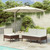  Patio Chairs 3 pcs with Cushions Poly Rattan Brown A949-310189
