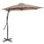 9 FT Cantilever Umbrella with Cross Base Included with Smooth Handle amd Heavy Duty Frame-Brown - C D681-NP13457CF