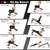 Multifunctional Sit up Bench 4 Position Adjustable Metal Workout Bench - Color: Black D681-FH10096