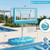 Pool Basketball Hoop Set with 2 Balls and Pump for Water Games-Blue - Color: Light Blue D681-SP38915BL