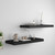 Floating Wall Shelves 2 pcs Black 23.6"x9.3"x1.5" MDF A949-323833