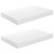 Floating Wall Shelves 2 pcs High Gloss White 15.7"x9.1"x1.5" MDF A949-323743