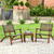 Solid Wood and Rattan 3-Piece Outdoor Patio Furniture Table Chairs Set Q280-TSWEPFS14950362
