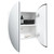 Bathroom Cabinet with Round Mirror&LED White 18.5"x18.5"x6.9 A949-345583