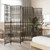 Room Divider 6 Panels Gray Poly Rattan A949-365402