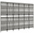 Room Divider 6 Panels Gray Poly Rattan A949-365402